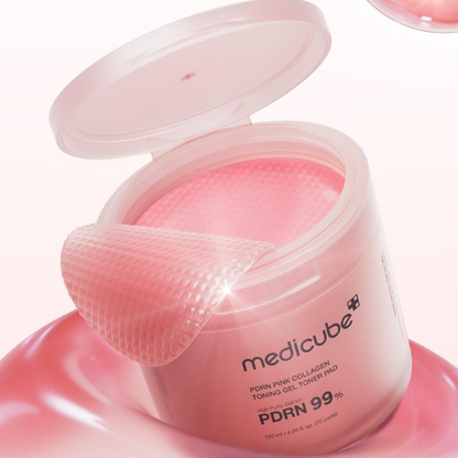 MEDICUBE Pdrn Pink Collagen Toning Gel Toner Pad